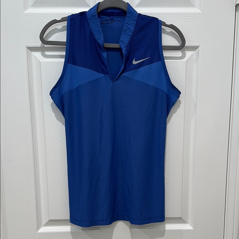 Nike Dri-Fit Golf Blue Sleeveless Athletic Top